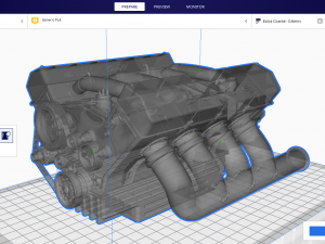 Car Engine for 3D print 3D Baskı Modeli