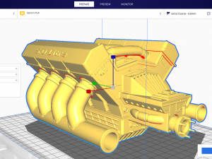 Car Engine for 3D print 3D Baskı Modeli