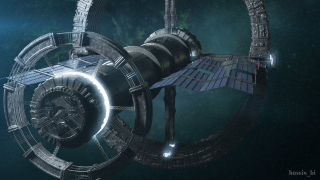 Space station 3D Model .c4d .max .obj .3ds .fbx .stl .blend 