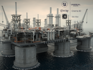 Oil rig 3D 모델