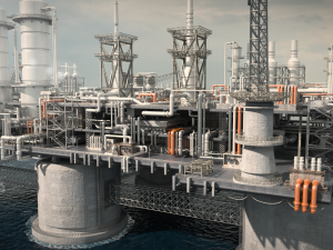 Oil rig Modèle 3D