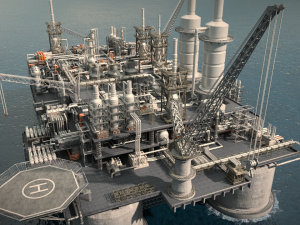 Oil rig Modèle 3D