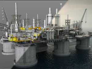 Oil rig 3D Model