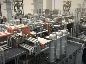 Oil rig 3D Model