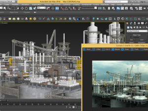 Oil rig Modèle 3D