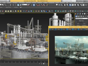 Oil rig 3D Model