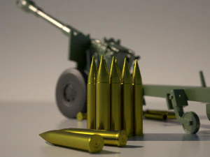 Howitzer Artillery for 3Dprint 3D Print Model