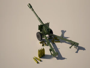 Howitzer Artillery for 3Dprint 3D Print Model
