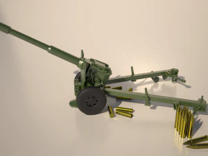 Howitzer Artillery for 3Dprint 3D Print Model
