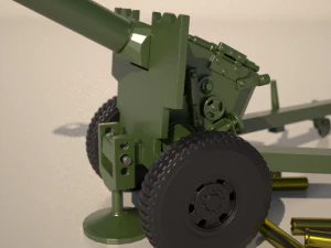 Howitzer Artillery for 3Dprint 3D Print Model