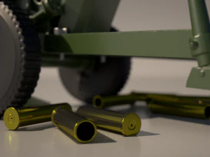 Howitzer Artillery for 3Dprint 3D Print Model