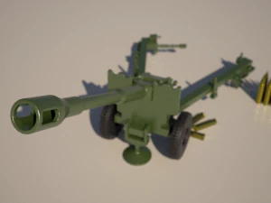 Howitzer Artillery for 3Dprint 3D Print Model