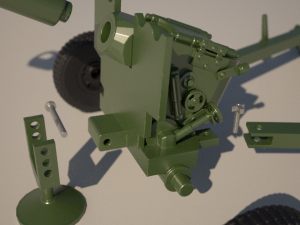 Howitzer Artillery for 3Dprint 3D Принт Модель