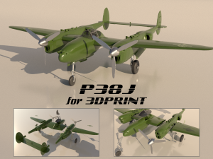 P38J for 3Dprint 3D Print Model