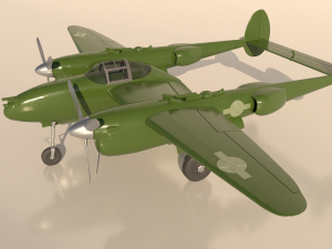 P38J for 3Dprint 3D प्रिंट मॉडल