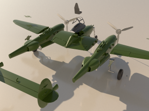 P38J for 3Dprint 3D प्रिंट मॉडल