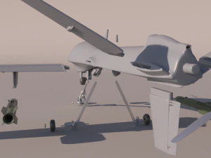 3D 인쇄용 General Atomics MQ-1 프레데터 UAV 3D 프린트 모델