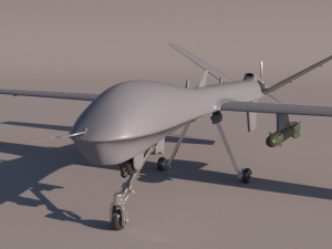General Atomics MQ-1 Predator UAV for 3Dprint Model do druku 3D