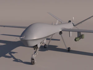 General Atomics MQ-1 Predator UAV for 3Dprint 3D Print Model
