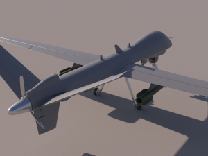 General Atomics MQ-1 Predator UAV for 3Dprint Model do druku 3D