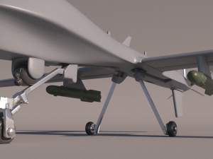 General Atomics MQ-1 Predator UAV for 3Dprint Model do druku 3D