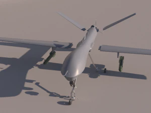 General Atomics MQ-1 Predator UAV for 3Dprint 3D Print Model