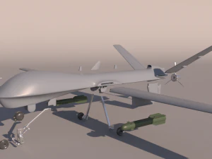 General Atomics MQ-1 Predator UAV for 3Dprint 3D Print Model