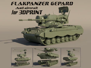 Flakpanzer Gepard per la stampa 3D Modello di stampa 3D
