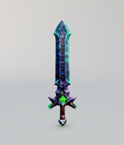 Long sword of Azeroth 3D Модель .c4d .max .obj .3ds .fbx .stl .blend 