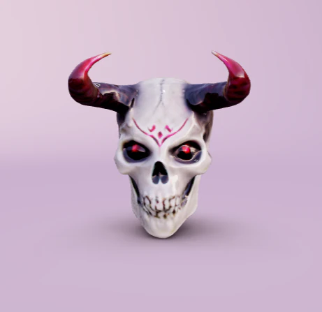 Succubus skull 2 3D Model .c4d .max .obj .3ds .fbx .stl .blend