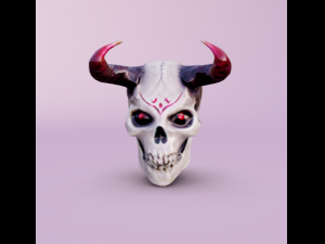 Succubus skull 2 Modelo 3D