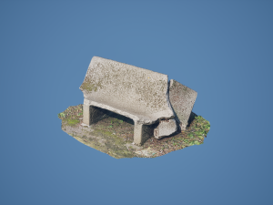 Bench 3D Scan - Low-poly 3Dモデル