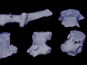 Photoscanned Trunks Tree 3D Model