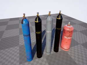 Gas cylinder collection 3D Model