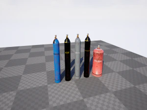 Gas cylinder collection 3D Model