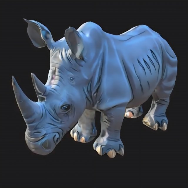 Rhinoceros 3D Модель .c4d .max .obj .3ds .fbx .stl .blend 