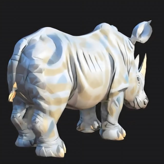 Rhinoceros 3D Model in Wildlife 3DExport