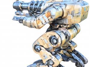 3d hyper realistic military mechanized robot Modèle 3D