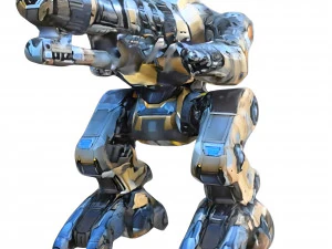 3d hyper realistic military mechanized robot 3D Model