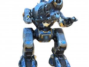 3d hyper realistic military mechanized robot 3D Model