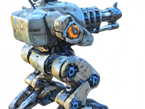 3d hyper realistic military mechanized robot 3D Model
