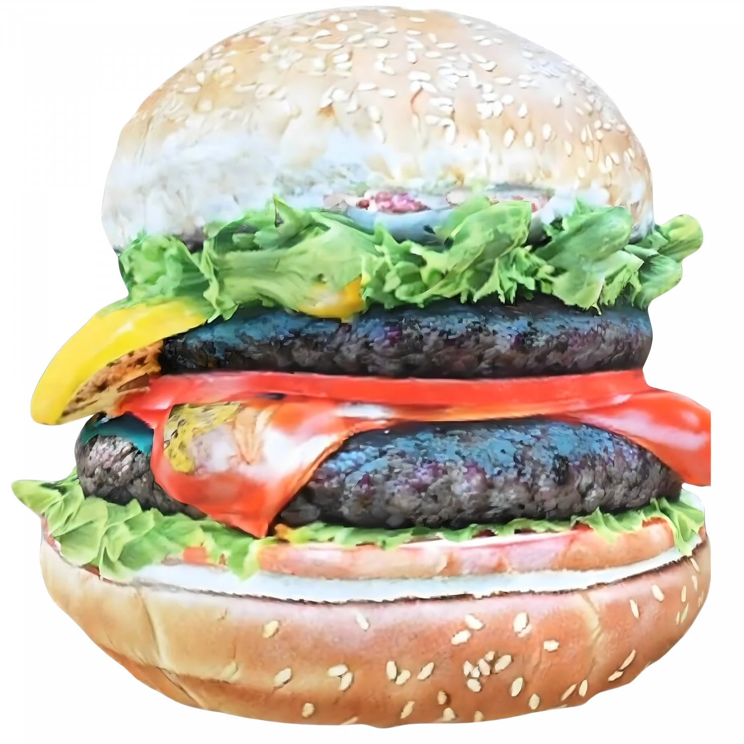 Bacon cheeseburger 3d realistic hamburger 3D Model .c4d .max .obj .3ds .fbx .stl .blend