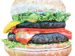 Bacon cheeseburger 3d realistic hamburger 3D 모델