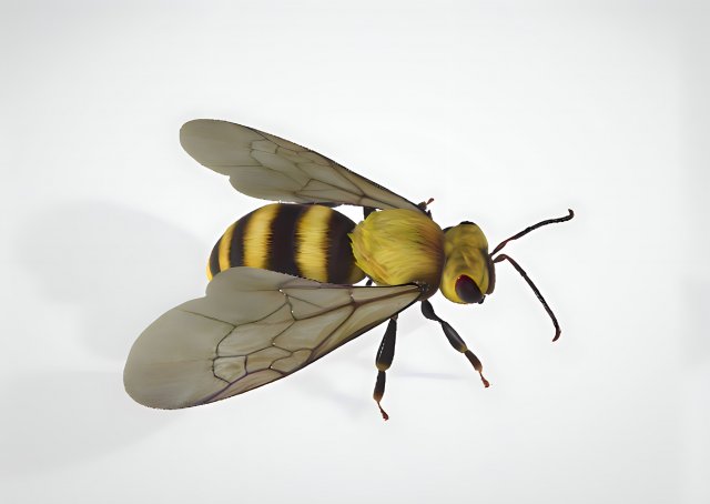3d hiperrealistic bee 3D Model .c4d .max .obj .3ds .fbx .stl .blend 