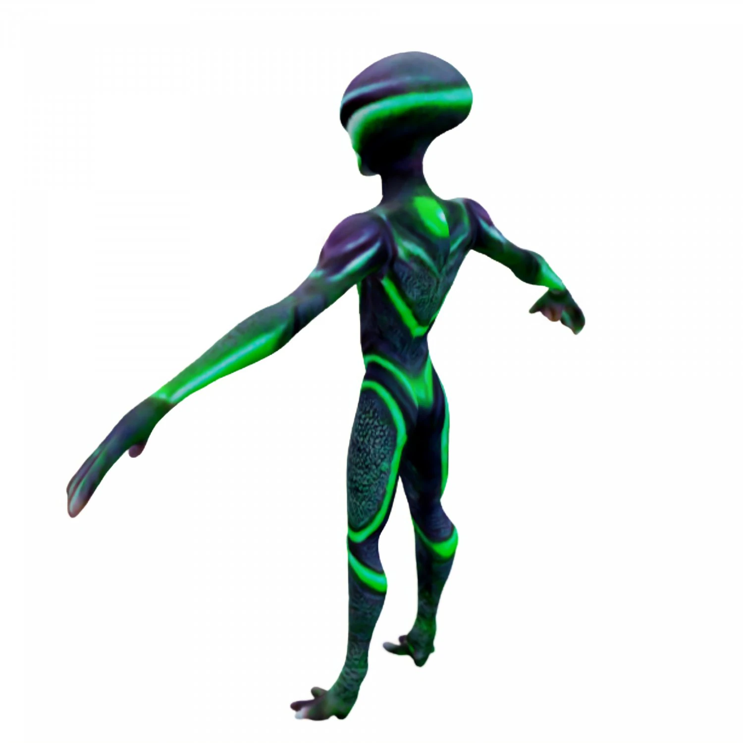 Anthropomorphic alien t pose 4k 3D Model .c4d .max .obj .3ds .fbx .stl .blend 