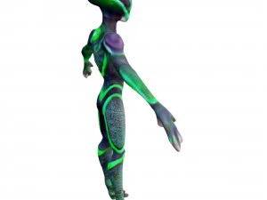 Anthropomorphic alien t pose 4k 3D Model