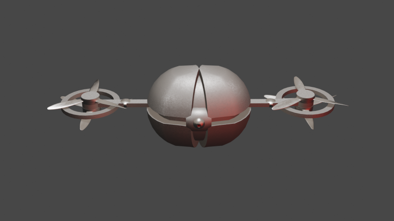 Drone T-12 3D Модель .c4d .max .obj .3ds .fbx .stl .blend