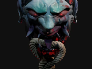 한냐 마스크 3D 모델