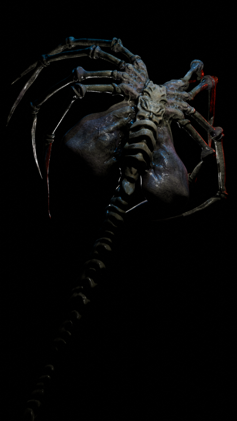 FaceHugger 3D 모델 .c4d .max .obj .3ds .fbx .stl .blend 