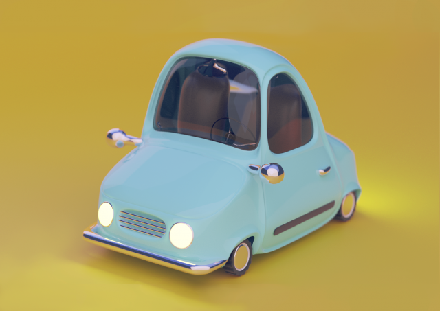 Cartoon car 3D Model .c4d .max .obj .3ds .fbx .stl .blend